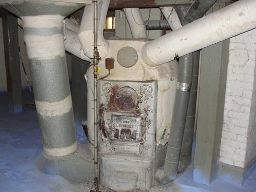 performing a furnace removal for a customer